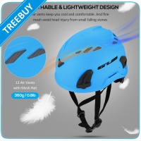 Climbing Helmet Cycling Safety หมวกกันน็อค With Headlamp Earmuff Taillight Attachment Points For Hiking Climbing Caving