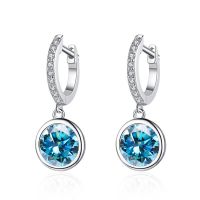 Sweet 925 Sterling Silver Drop Earrings Jewelry Trendy Party Earrings with Cute Round Shape for Birthday Celebration