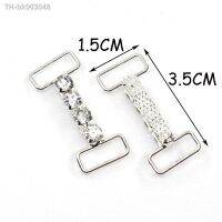 ▩ New 5Pcs/lot 35mm 4 Rhinestone Chain Bikini Connectors/Buckle Reinforcement Of Flat Chains Metal Crystal Bikini Buckle