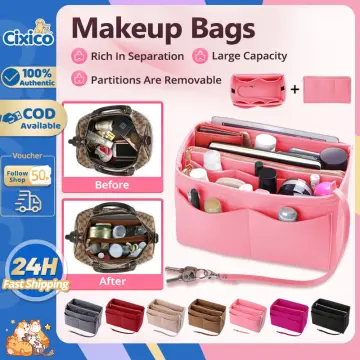 Felt Purse Insert Organizer Portable Cosmetic Bag Fit For Handbag