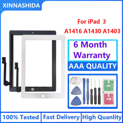 100 tested New Touch Screen For iPad 3 Touch Screen Glass Digitizer assembly A1416 A1430 A1403 WithWithout Key For iPad 3