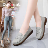 DOSREAL Giày Lười Da Mềm Giày Đế Bằng Cho Nữ Đang Giảm Giá Giày Búp Bê Nữ