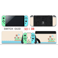 สกินฝาครอบป้องกันร่างกายเต็มรูปแบบสติกเกอร์ที่มีสีสัน Art Decals Switch OLED เกมคอนโซล Joy-Con Controller Skins 1set-yrumrudang