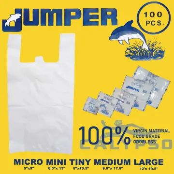 Extra Large White Plastic Shopping Bags (100 pcs.)