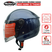 Mũ Bảo Hiểm 3 4 đầu GRO Helmet ST27 có kính dài che cả mặt
