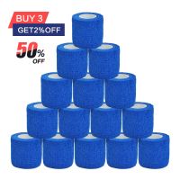 【CW】 1/6/10 pcs Blue Gauze Medical Bandage Self-adhesive Breathable Elastic Bandages for Sports Fixing Finger Wrist Leg