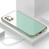 เคส samsung a31 Case หรูหรา 6D ชุบซิลิโคนอ่อนนุ่มกรอบสี่เหลี่ยมเงา Bling ปกหลัง