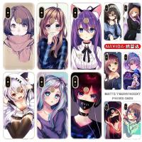 ✑﹍ Soft Silicone Case For Xiaomi Redmi Note 11 10 9 8 7 Pro Max 10s 9s 8t 4G 5Gr Anime Teenage girl animation Fundas