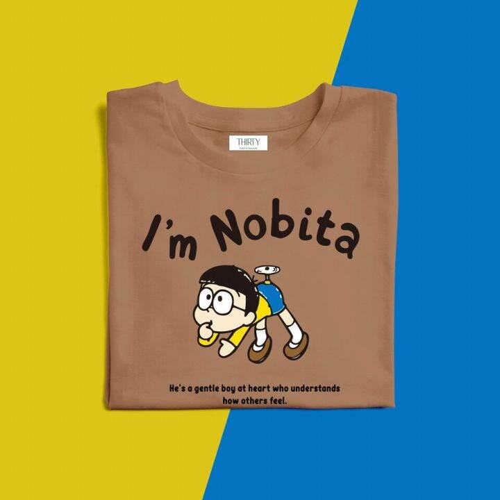 เสื้อยืดผ้าฝ้ายพิมพ์ลายขายดี-nobita-เสื้อยืดunisex-ผ้าcotton-100-สกรีนชัด-สีสด-ติดทน-s-5xl