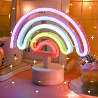 Neon Sign Usb Led Decoration Lamp Rainbow for Home Kid Room Bedside Night Light Decor Light for Children Bedroom Sleep Lamp