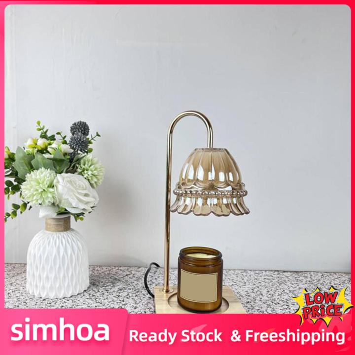 simhoa-เทียนโคมไฟอุ่นเทียน-โคมไฟกลิ่นหอมบนลงล่างเทียนละลาย