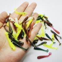 【cw】 20PCS Eyes Small Bait Fishing Soft T Tail Fake 3.3cm/0.4g Accessories Artificial 【hot】