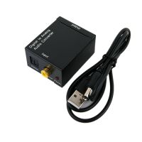 ADC Analog to Digital Audio Converter Black Alloy Analog to Optical Fiber Coaxial Signal ADC Spdif 3.5MM Jack RCA Amplifier Decoder