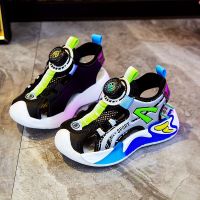 Boys Sandals Summer 2023 New Swivel Button Childrens Beach Shoes Boys Sneakers Big Childrens Shoes