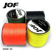 JOF X4ตกปลาเกลียว PE 300เมตรสายที่แข็งแรงมาก4เส้นสายเบ็ดตกปลาปลาคาร์พสำหรับการตกปลาทะเลเชือกเดินป่าสายตกปลาตกปลา