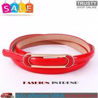 Trusty เข็มขัด เข็มขัดผู้หญิง Woman Female Fashion Metal Belt รุ่น Ellipse 1578 - สีแดง