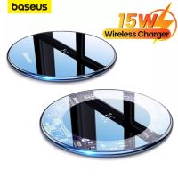 Baseus 15W Fast Wireless Charger For iPhone 14 13 12 For Airpods Visible Qi Wireless Charging Pad For Samsung S22 S10 Xiaomi LG