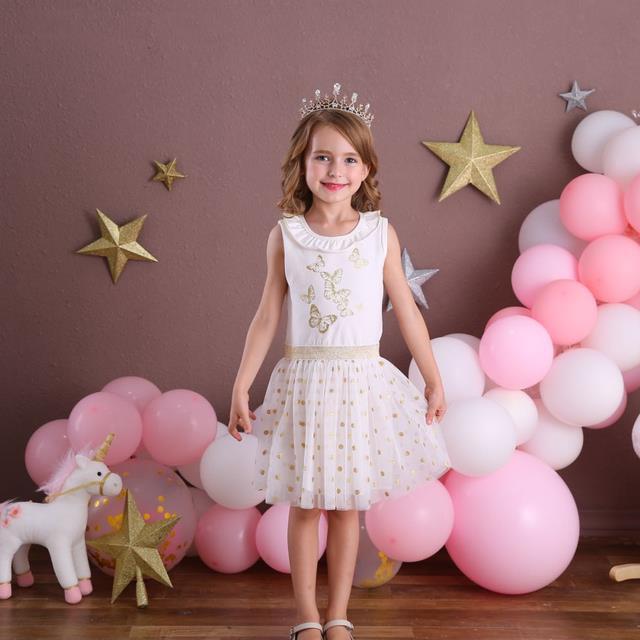 jeansame-dress-วิกีต้า-girlsequins-tuball-gownbirthday-party-dresses-kidsdress-childrenclothing