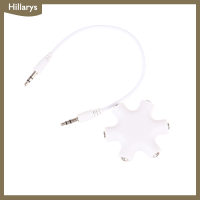 [Hillarys] 6*3.5MM WAY Multi Port Hub AUX Headphone JACK Splitter Audio CABLE Converter