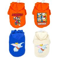 ZZOOI Disney Donald Duck Dog Clothes Cat Dog With The Same Outdoor Sweatshirt Puppy Hoodie Spring Pet Coat Bulldog Small  Medium Dogs