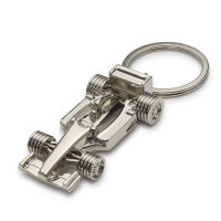 MLE พวงกุญแจ F1 Keychain 3D Solid Silver Racing Keychain Mens Jewelry Keyring Pendant