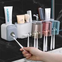 Distributeur automatique de dentifrice avec porte-brosse à dents ensemble mural pour perceuse HONO étanche