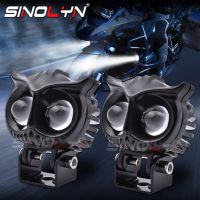 Sinolyn ไฟสปอร์ตไลท์ LED สองเลนส์,ไฟแรงสูงสำหรับรถจักรยานยนต์รถยนต์รถ ATV รถบรรทุกเลนส์ไฟหน้า