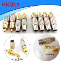 QKKQLA Gold Plated RCA Male Female Jack Plug to RCA Female Male Connector for Audio Video Adapter Convertor Coaxial Cable