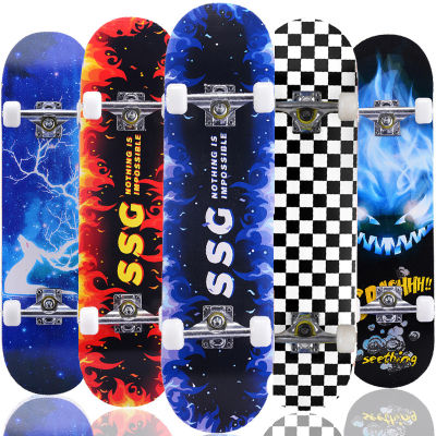 (พร้อมส่ง)สเก็ตบอร์ด skateboards แฟชั่นสเก็ตบอร์ด สำหรับผู้เริ่มเล่น รุ่น 80*20*10 เมเปิ้ลเกรดเอ เซิร์ฟบอร์ด สกู๊ตเตอร์