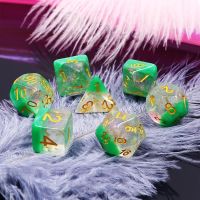 Ethereal Frost Dice Set of 7 | ลูกเต๋า Dice For DnD D&amp;D MTG RPG TRPG เกมกระดาน บอร์ดเกม Game ไพ่ทาโรต์ Magic เมจิก