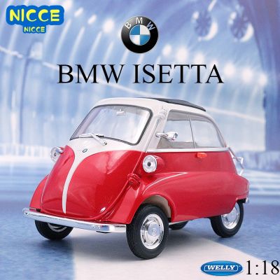 ☏❀✱ jiozpdn055186 WELLY 1:18 Isetta Car Alloy Simulação Decoração Do Carro Coleção Presente Brinquedo Die Casting Modelo Boy