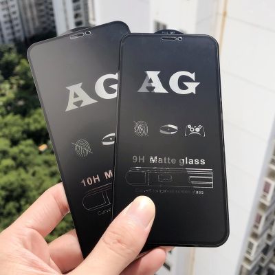 AG ฟิล์มกระจก เต็มจอ แบบผิวด้าน สำหรับ IPhone 15 14 13 12 Mini 11 Pro 7 8 6 6s Plus X Xs Max Xr SE 2020 SE2