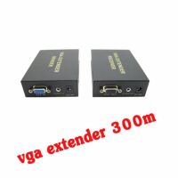 กล่องแปลง VGA extender 300M ตัวแปลงสัญญาณ VGA ต่อผ่านสายLan with Audio มี 2 รุ่น  300M/150M