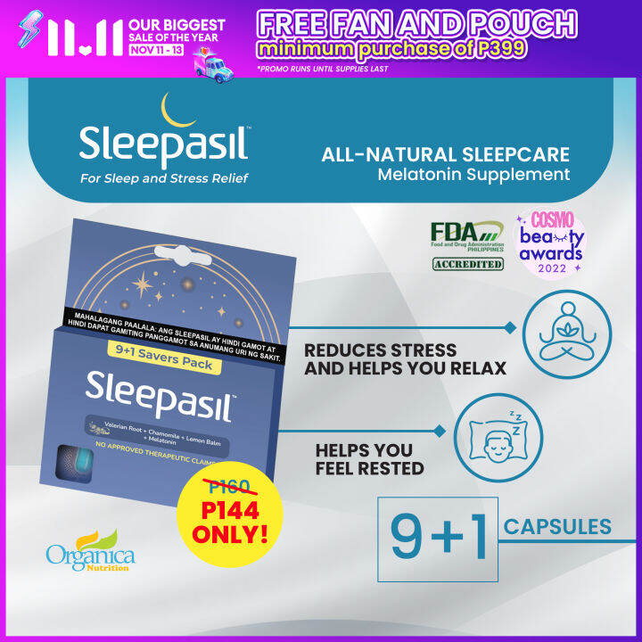 [For Sleep & Stress Relief] Sleepasil Melatonin Supplement (9+1 Savers Pack) Lazada PH