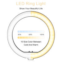 LED Ring Light 10 inch with Tripod Stand Selfie Ring Lighting Video Photography Lamp for Youtube Makeup Video Live Shooting