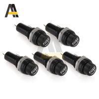 XMM-10pcs/lot Fuse Holders 5x20 Mm Black Insurance Tube Socket Fuse Holder 5*20mm 10a 250v Mount Screw Cap Fuse Holder Case Socket