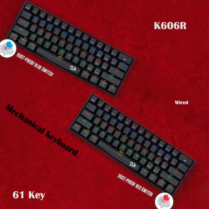 61 Key Wired Mechanical Keyboard Gaming Keyboard K606R Lazada PH