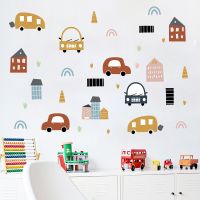 [HOT IOSWKLXWIOGH 626] การ์ตูนรถ Self-Adhesive PVC สติ๊กเกอร์ติดผนัง Home Decor สติ๊กเกอร์ที่ถอดออกได้สำหรับเนอสเซอรี่ห้องนอนเด็กเด็กเด็กห้องเด็ก Wallpaper