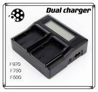 Dual Channel Charger for NPF 970. NPF750 NPF550 LCD display ที่ชาร์จแบบคู่สำหรับ NPF 970 NPF750 NPF550