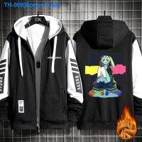 ♞▣℗ Cyber punk edge walker joint Rebecca hooded fleece jacket boy fall and winter and fleece jackets tide