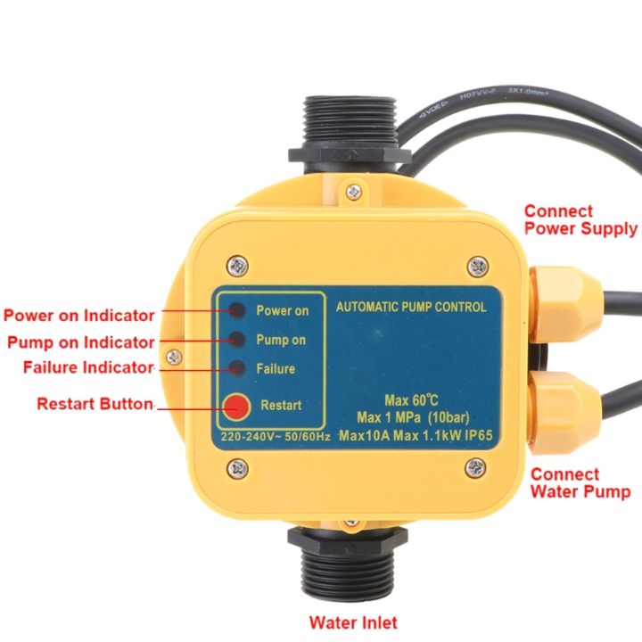 fonta-เครื่องมือ-shop-automatic-ปั๊มน้ำสวิตช์แรงดันไฟฟ้าปั๊มน้ำอุปกรณ์ควบคุมแรงกดดันกดน้ำ-gauge