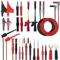 24 Pcs Multimeter Test Leads Set with Alligator Clips, Insulation Piercing Test Clip and Test Probes 1000V 10A CAT III Replacement Spare Parts Accessories