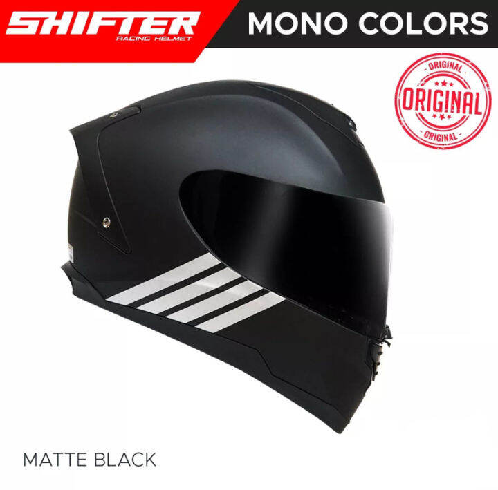 SHIFTER R1 MONO COLOR MATTE BLACK FULLFACE HELMET Lazada PH