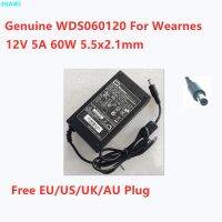 WDS060120ของแท้12V 5A 60W 5.5x2 1อะแดปเตอร์ AC มมสำหรับสวมใส่พลังงานเครื่องชาร์จอุปกรณ์