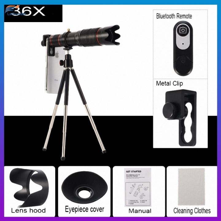 36x-สากลซูมโทรศัพท์มือถือกล้องโทรทรรศน์เลนส์เทเลโฟโต้ภายนอกมาร์ทโฟนกล้องเลนส์