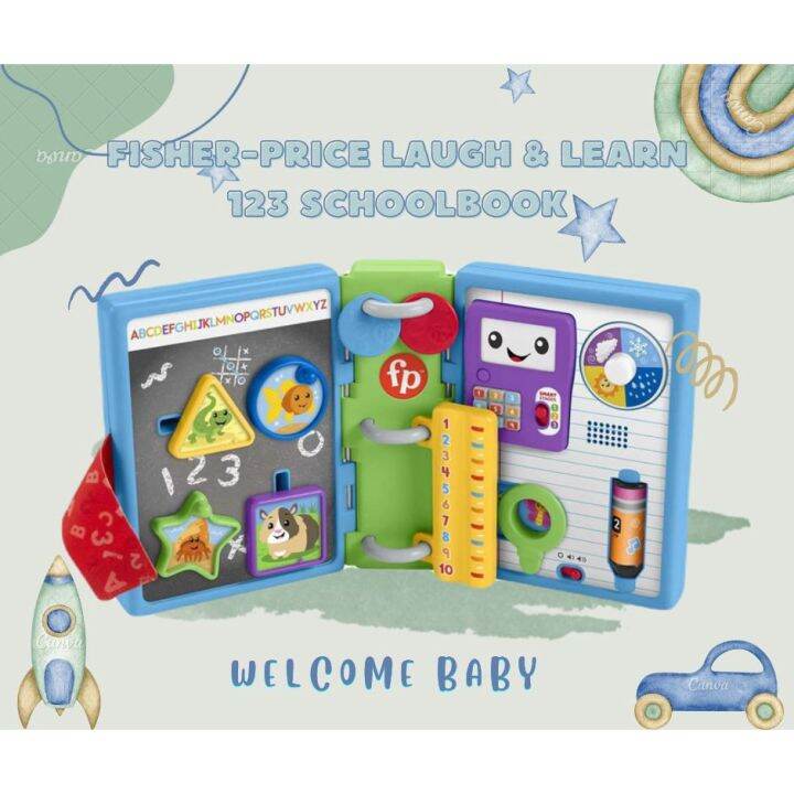 fisher-price-laugh-amp-learn-123-schoolbook-ฟิชเชอร์-ไพรซ์-หนังสือเรียนมีเสียงเพลง-123-หนังสือเรียนเด็กเล็ก