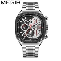 MEGIR Watch นาฬิกาทหารโครโนกราฟกันน้ำผู้ชายทหารนาฬิกาผู้ชายแบรนด์ชั้นนำดั้งเดิมสุดหรูนักธุรกิจนาฬิกากีฬา2217ใหม่