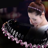 New fashion Boutique luxury Anti-skid pearls headband with teeth all-match rhinestones Hairband for Woman Girls Hair Accessories