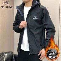 ARCTERYX แจ็กเก็ตผู้ชายคนใหม่ฤดูใบไม้ร่วงกันลม,แจ็กเก็ตแจ็คเก็ตขนแกะที่อบอุ่นต้านทานเครื่องแต่งกายระบายอากาศสินค้าอินเทรนด์สำหรับผู้ชาย