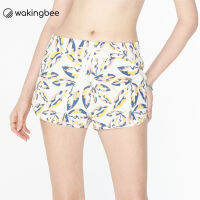 Wakingbee Eco Shorts (Leaf) กางเกงขาสั้น สองชั้นกันโป๊ ใส่ได้ทั้งออกกำลังกายและว่ายน้ำ กันยูวี แห้งเร็ว มีกระเป๋าข้าง